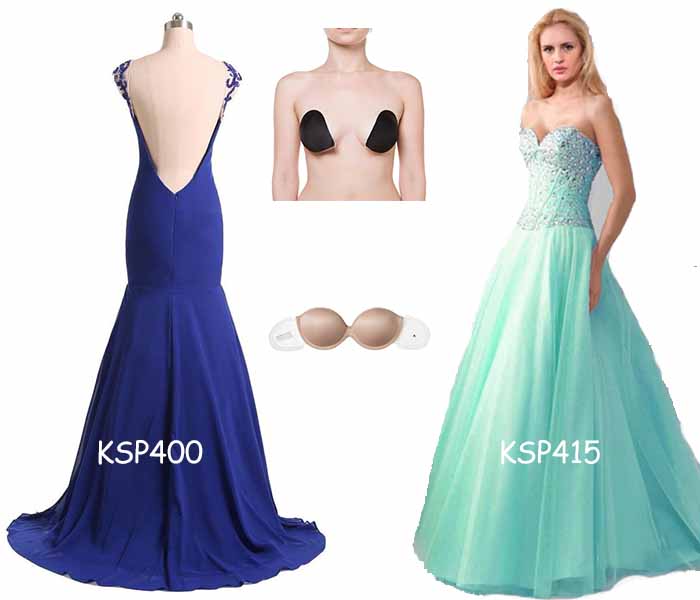 Backless Prom Dress: Styling Guide bra for backless, strapless prom dresses