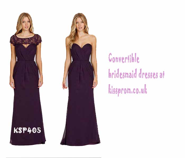 convertible bridesmaid dresses purple