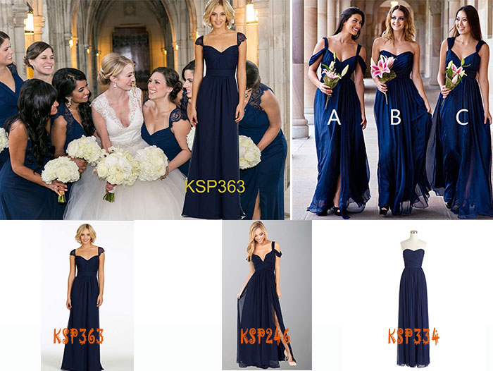 blue bridesmaid dresses for church wedding