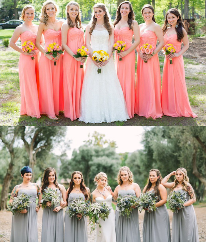 bridesmaid dresses for woodland wedding