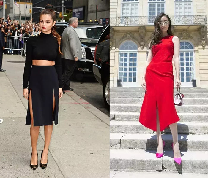 mid-length prom dresses with slit