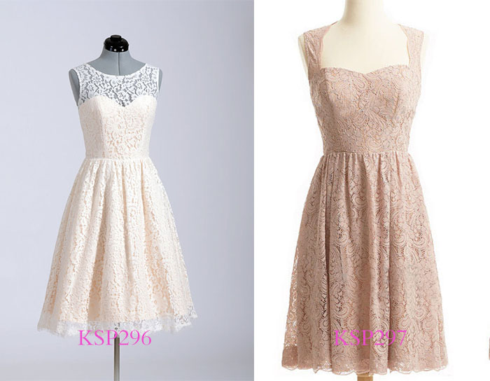 lace causal bridesmaid dresses