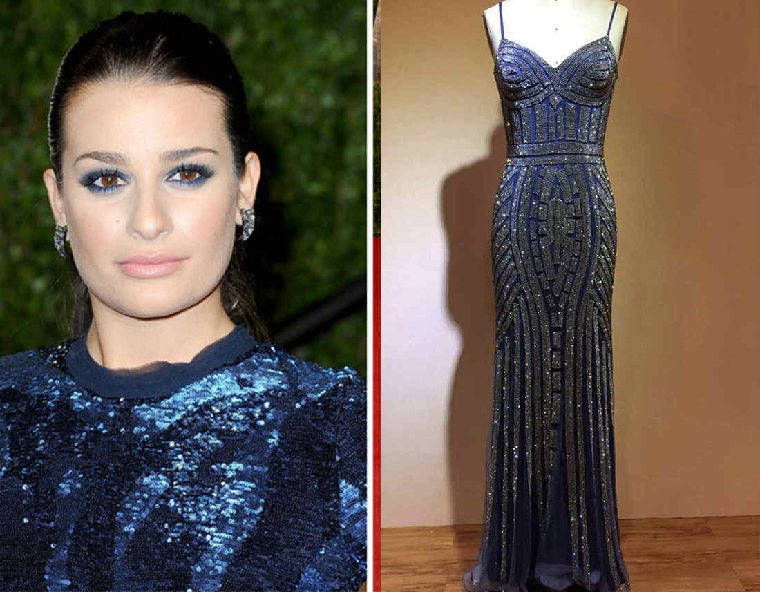 BOLD METALLIC EYES FOR SPARKLY BLUE PROM GOWNS