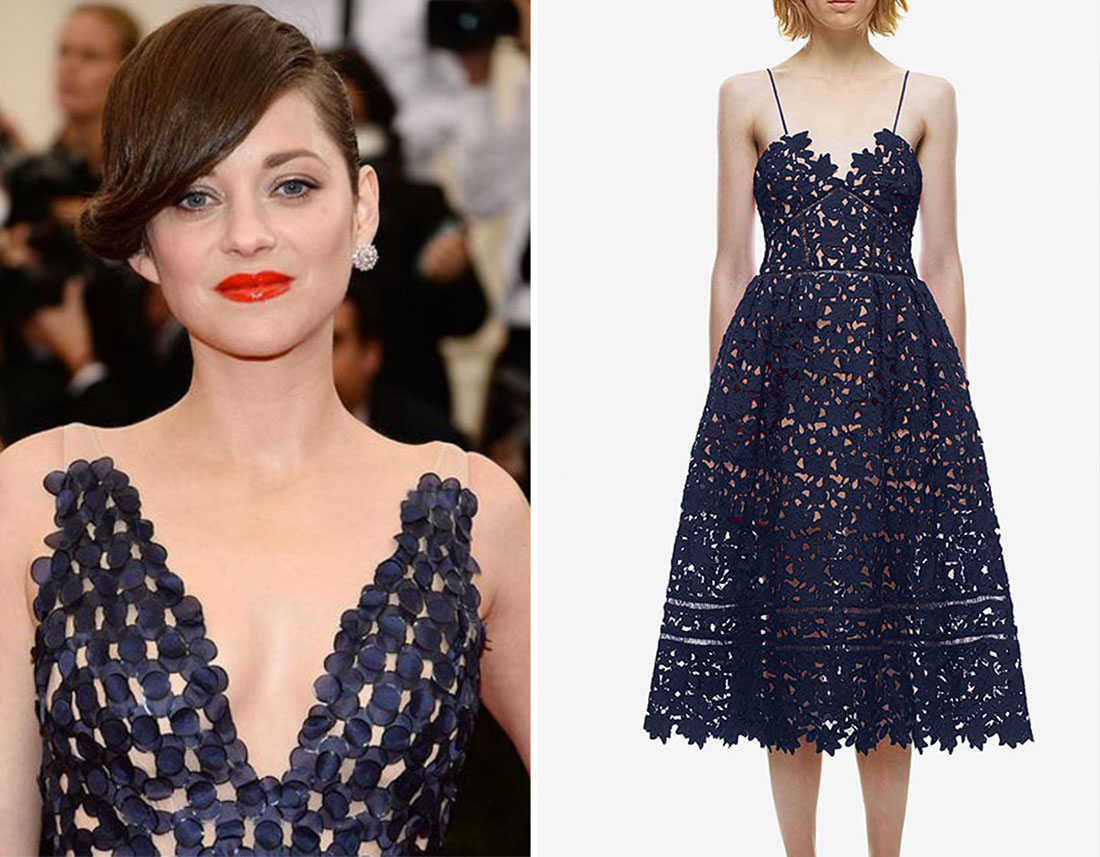 Lips pairing navy blue lace prom dresses