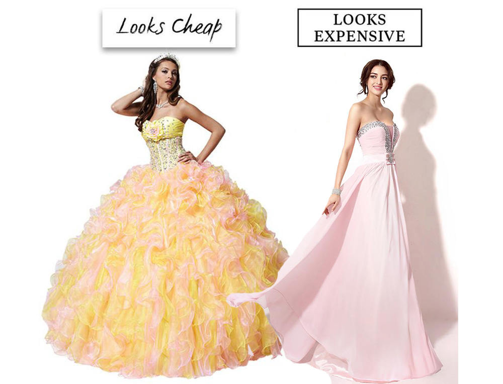 cheap and expensive prom look