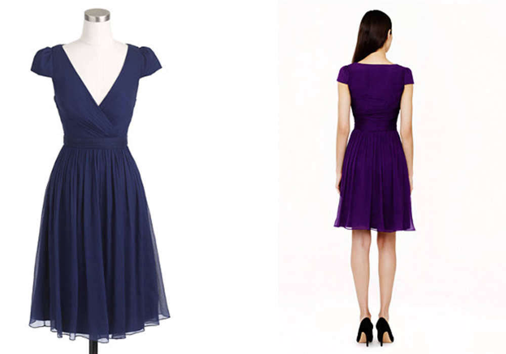 V Neck With Cap Sleeves Bridesmaid Dresses