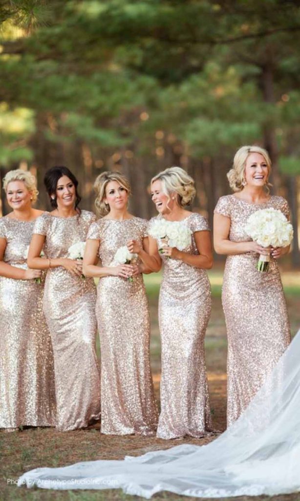 All Over Sequin Gold Bridesmaid Dresses KSP476 614x1024
