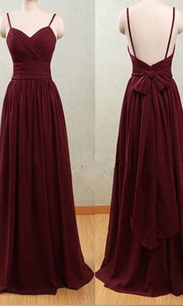 Wine Bridesmaid Dresses Long KSP468 614x1024