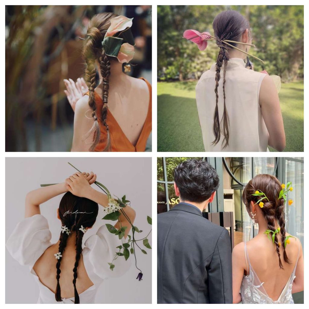 Twin Hair With Flowers 1024x1024