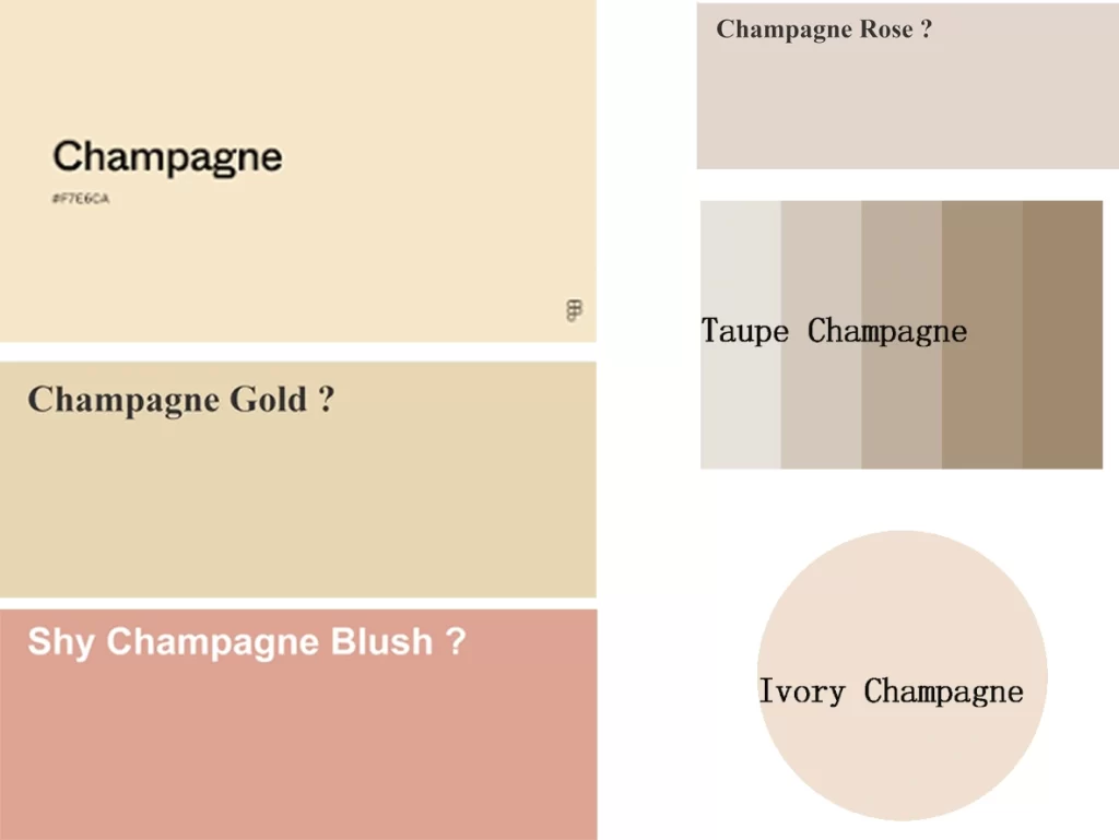 Champagne color palette