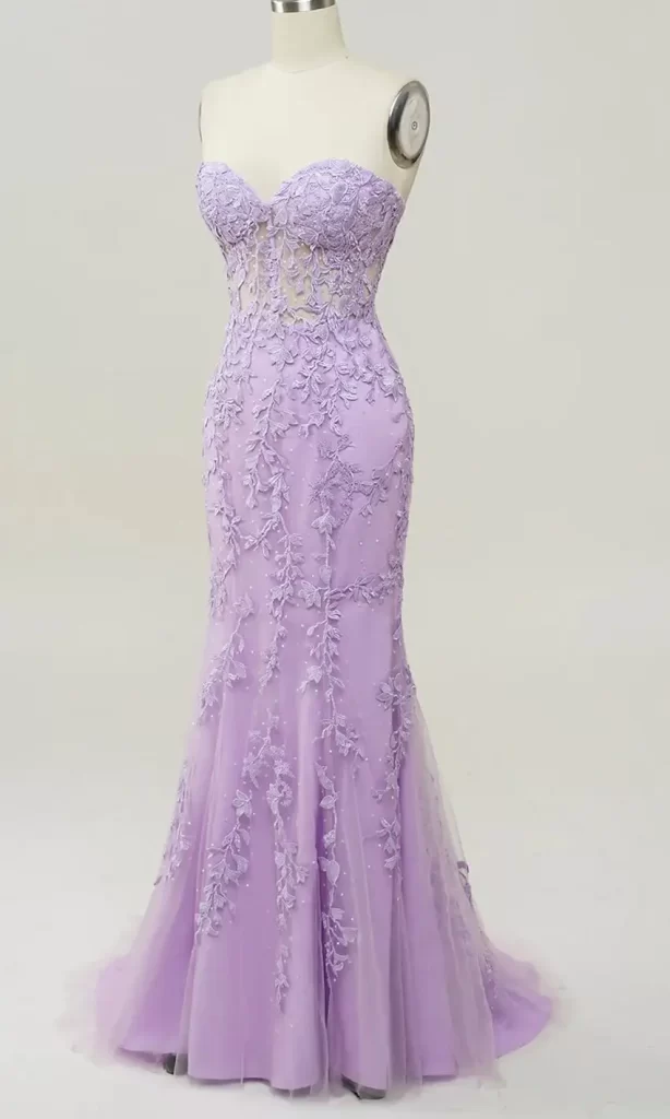 mysterious violet mermaid prom 2025 dress