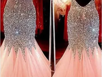 rose gold sparkly prom dress for dreamy girls