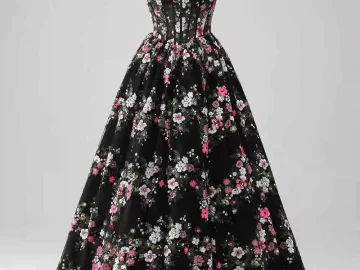 embellished sparkle prom gown