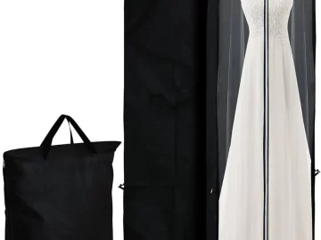 store formal dress with cotton bag