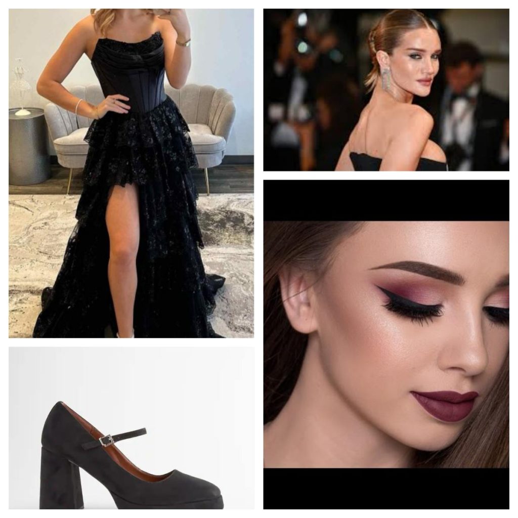 dress the black lace corset prom dress in vamp style