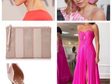 styling guide to hot pink keyhole prom dress slit