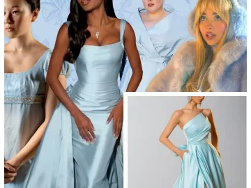 light blue prom dress