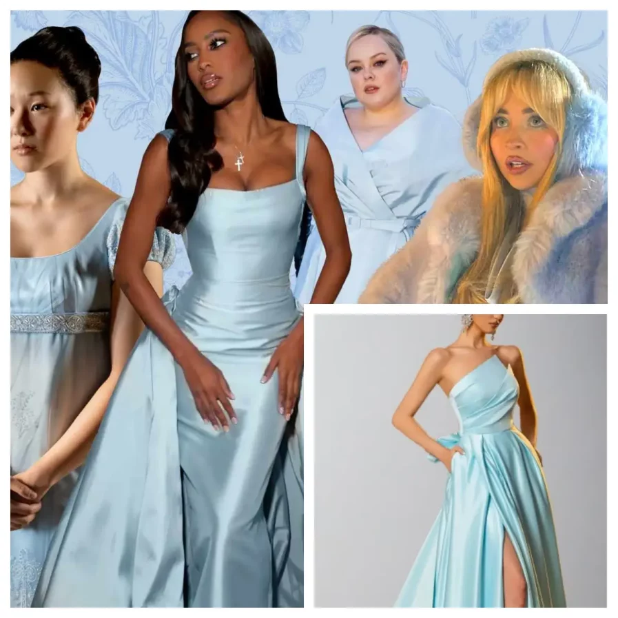 light blue prom dress