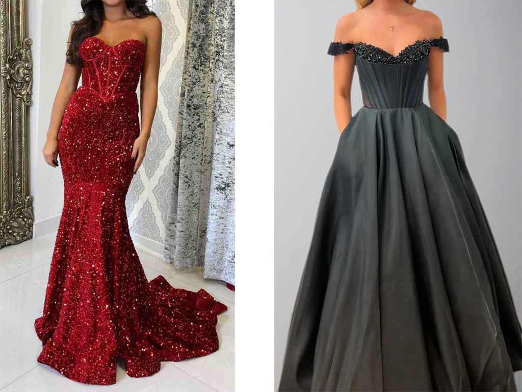 mermaid prom dress vs ball gown