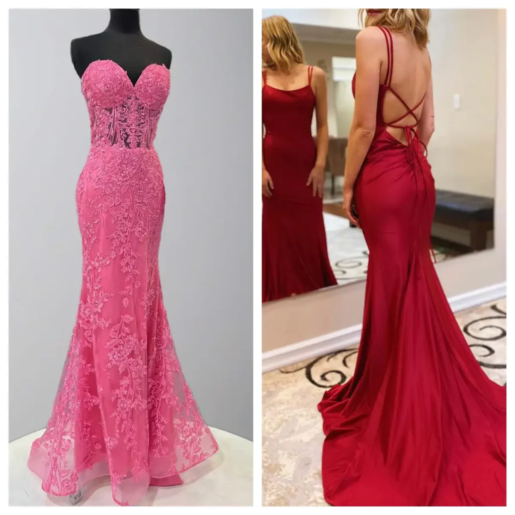 pink vs red prom dress comparison