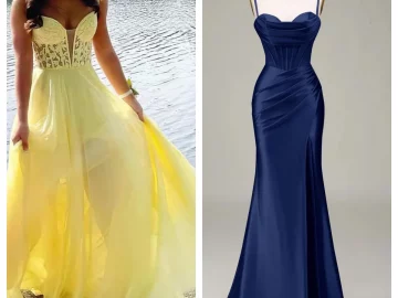 chiffon vs satin prom dress
