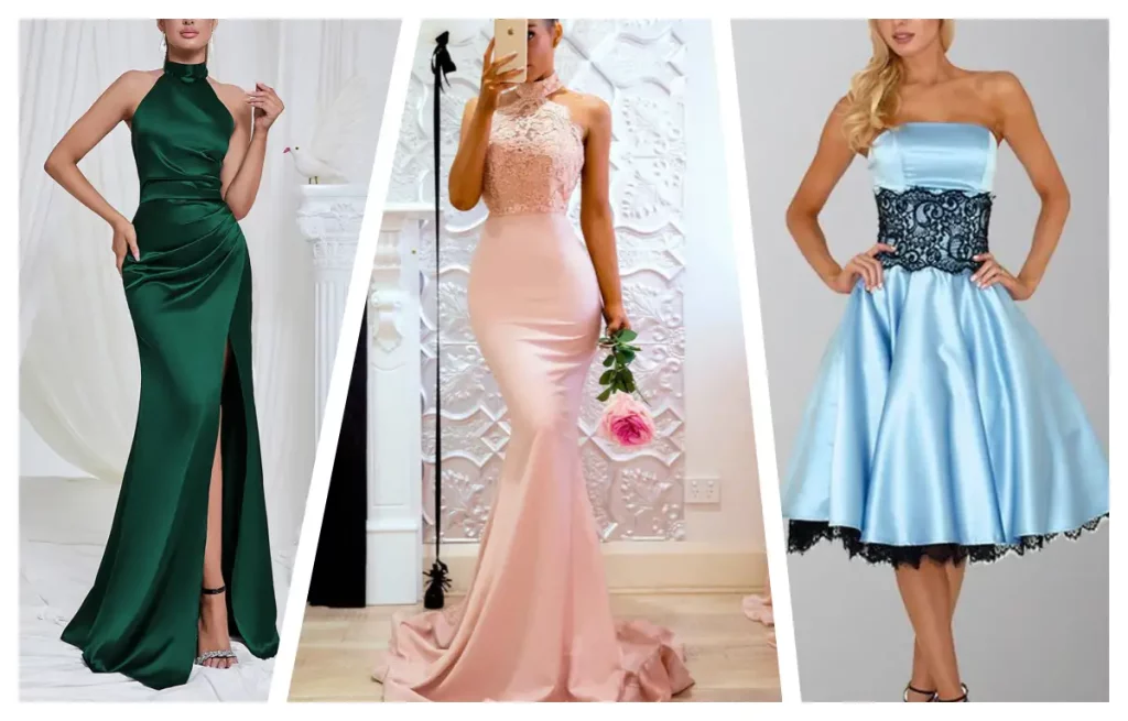 satin bridesmaid dresses luxury look under £120