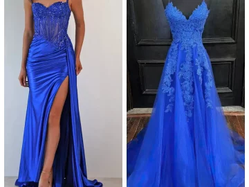 fitted vs flowy prom dress