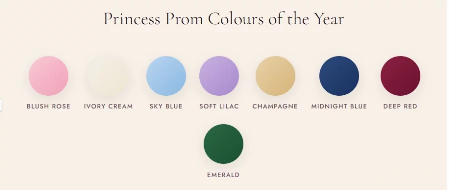 princess prom dress color ideas