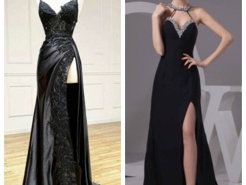 high slit vs low slit prom dress