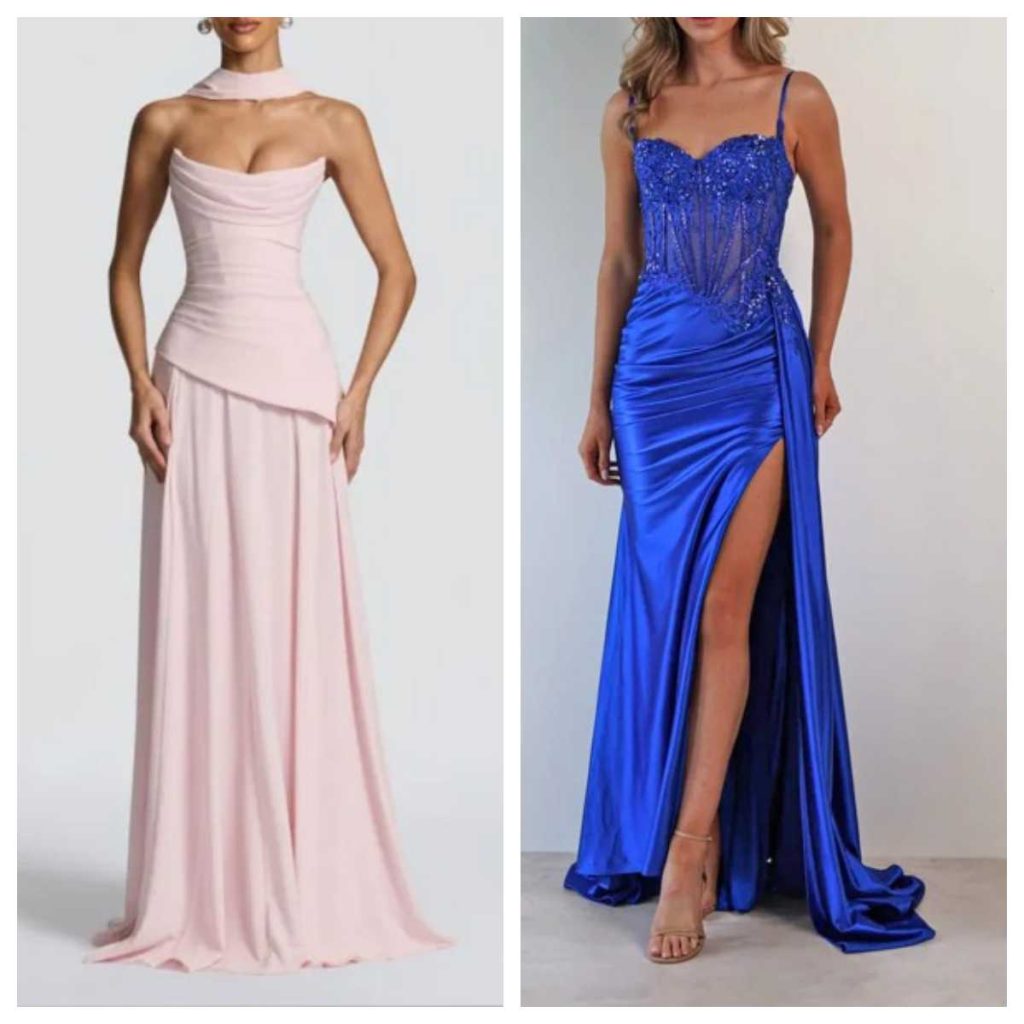 prom dresses 2026 with corset bodice details