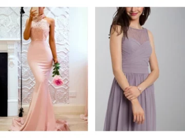 tonal ombre palette mismatched bridesmaid dress combination