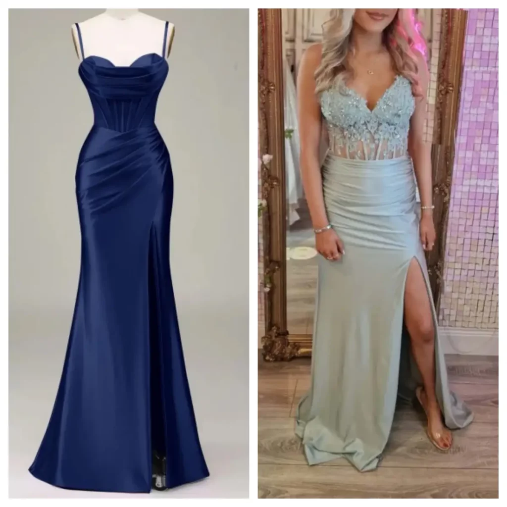 mermaid vs sheath prom dress silhouette comparison
