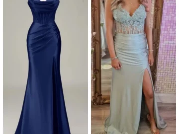mermaid vs vcolumn prom dress