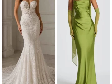 match wedding dress with bridesmaid dress