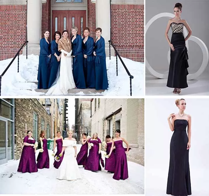 heavier material bridesmaid dresses uk for winter wedding
