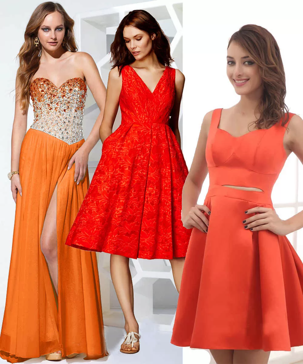 orange prom dresses style