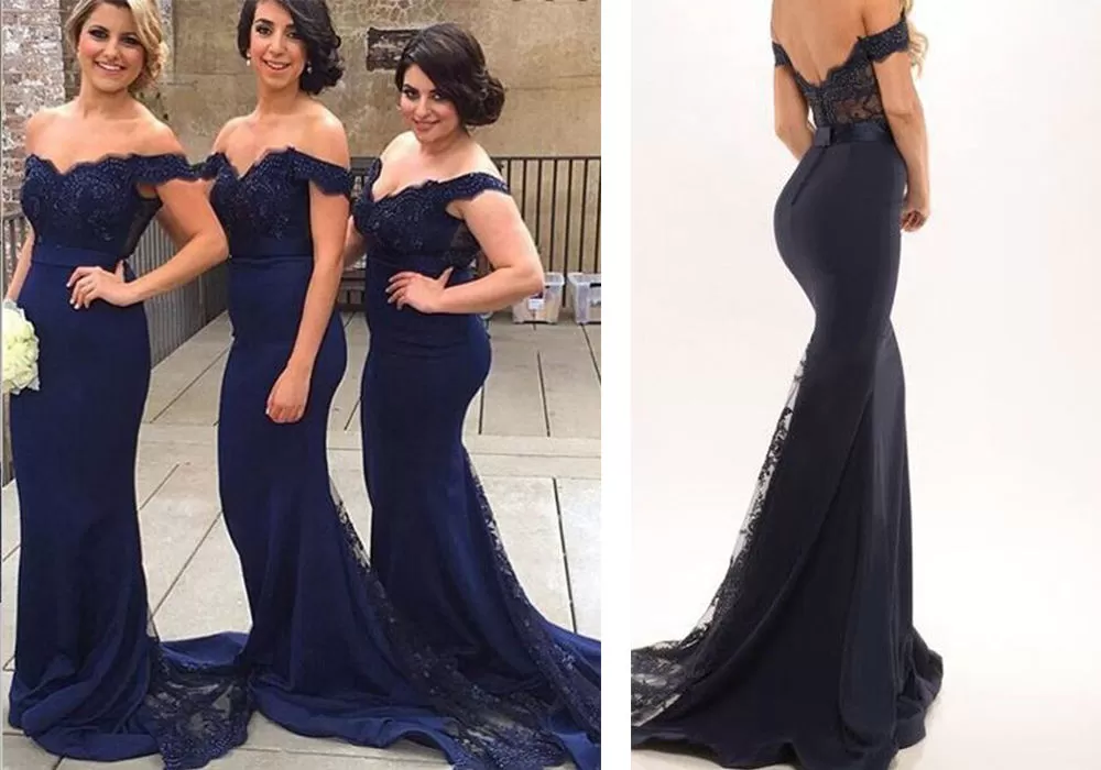 navy blue bridesmaid dress