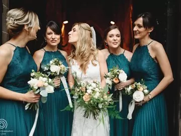 emerald green fall wedding bridesmaid dress