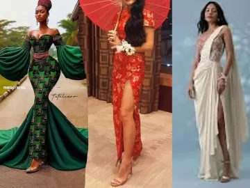 different culturally-inspired prom dresses