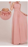 Flowery Halter Neck Empire A-line Bridesmaid Dresses KSP021