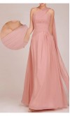 Grecian Single Shoulder Long Wedding Bridesmaid Dress KSP022