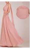 Grecian Single Shoulder Long Wedding Bridesmaid Dress KSP022