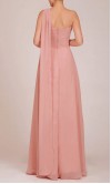 Grecian Single Shoulder Long Wedding Bridesmaid Dress KSP022