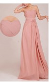 Sweetheart A-line Slit Long Dusty Pink Bridesmaid Dresses KSP023