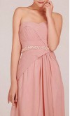 Sweetheart A-line Slit Long Dusty Pink Bridesmaid Dresses KSP023