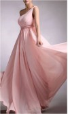 One Shoulder Braided Belt Long Bridesmaid Dress Pregnant KSP042