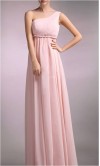 One Shoulder Braided Belt Long Bridesmaid Dress Pregnant KSP042