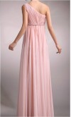 One Shoulder Braided Belt Long Bridesmaid Dress Pregnant KSP042