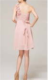 Pastel Pink One Shoulder Custom Made Bridesmaid Dress KSP064