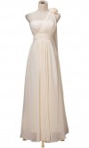 long Shoulder A-line Chiffon Bridesmaid Dress KSP091